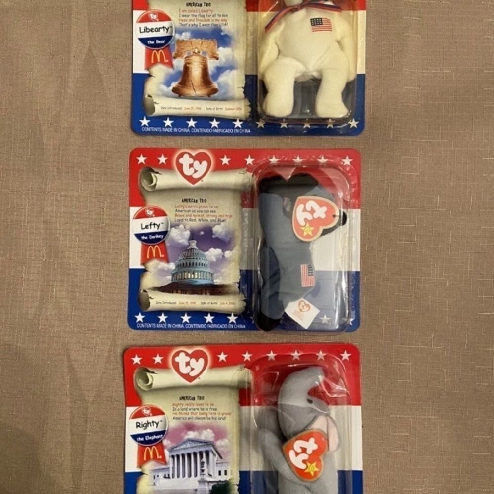 SUPER RARE COLLECTORS SET - TY RONALD MCDONALD HOUSE BEANIE BABIES SET W ERRORS